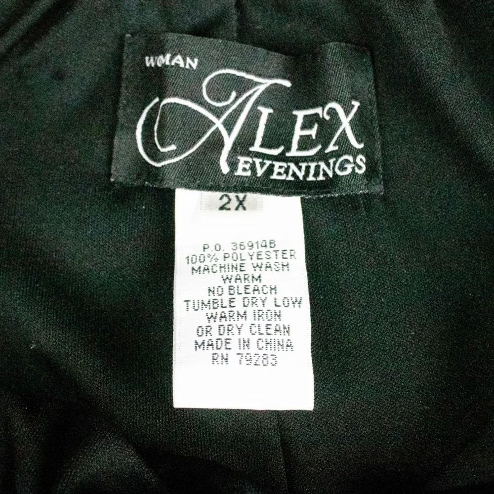 Alex Evenings Womens 2X‎ Wide Leg Palazzo Pants Elastic Waist Gray Polyester - Picture 3 of 5